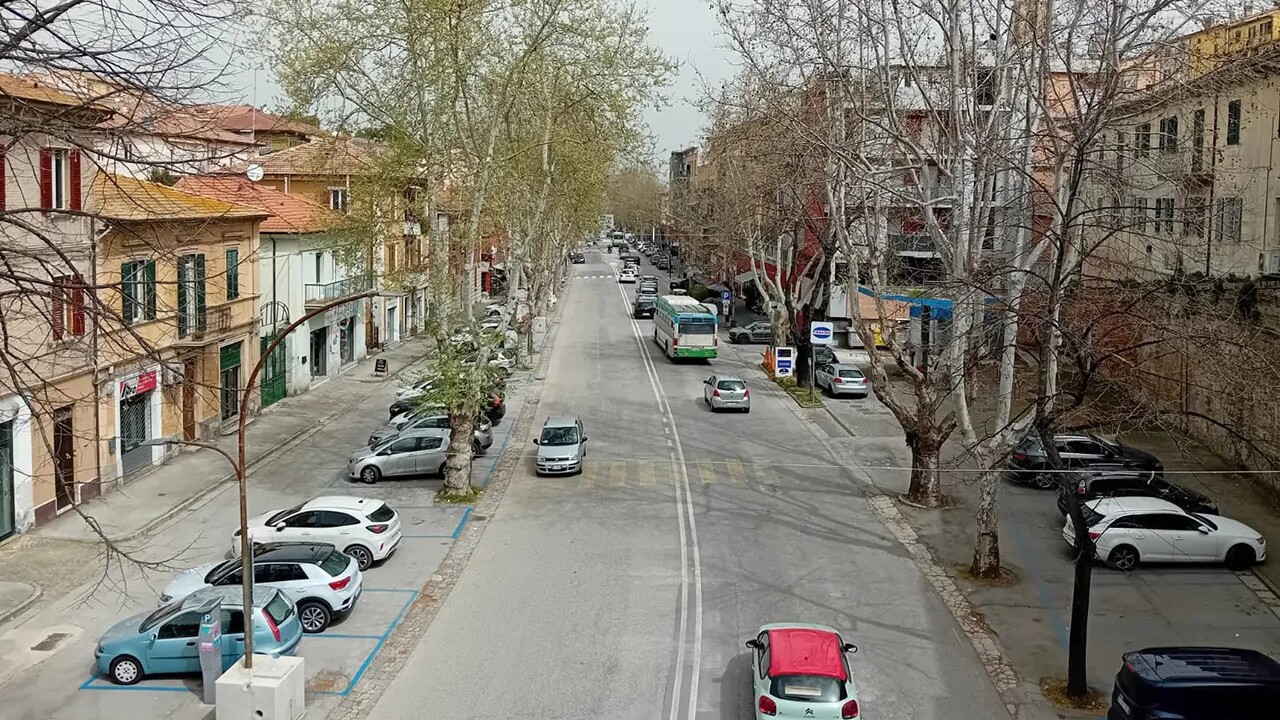 Un tratto del Viale della Vittoria