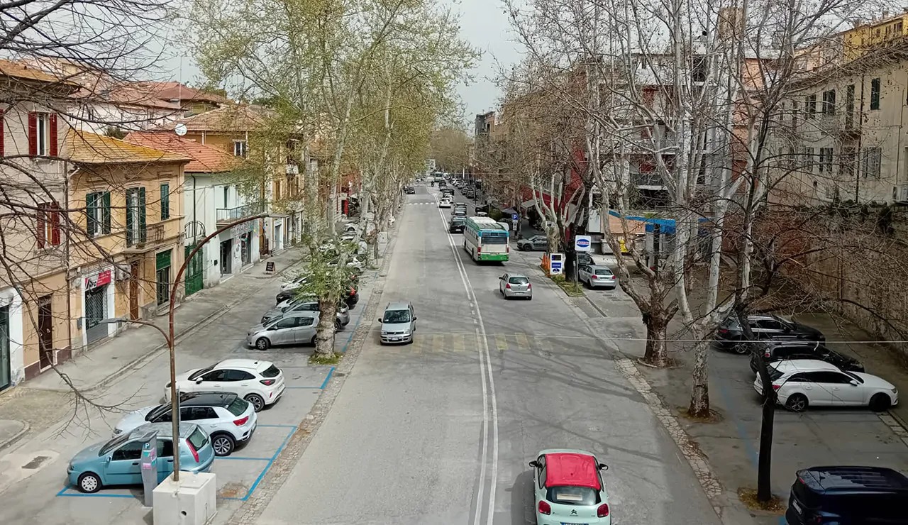 Un tratto del Viale della Vittoria